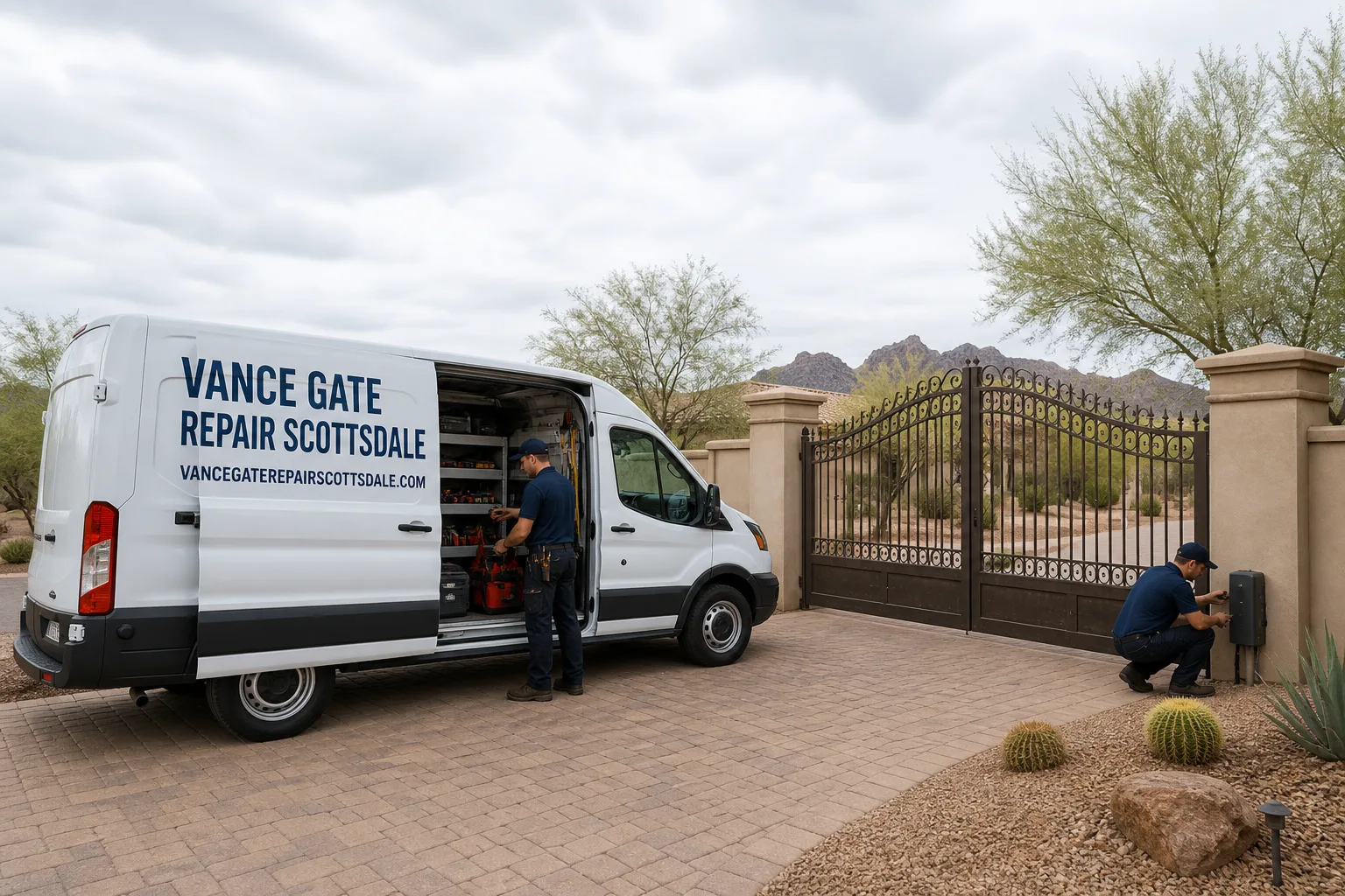 Vance Gate Repair Scottsdale gate repair service vehicle and crew in Scottsdale, AZ